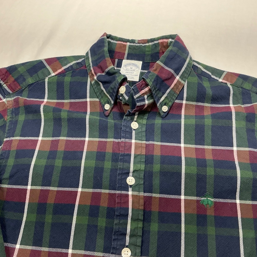 Brooks Brothers Mens Plaid Button Down Shirt Long‎ Sleeve Regent Fit - Picture 7 of 8